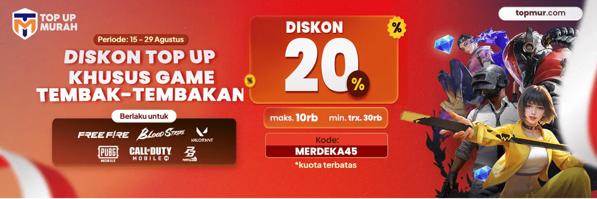 promo diskon/cashback Topmur